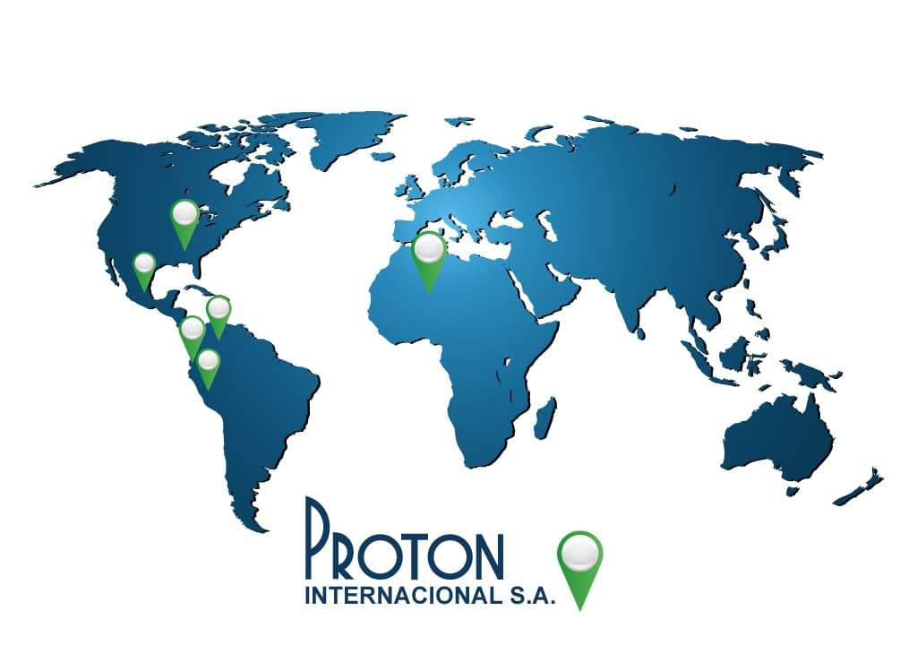 Mapa Proton internacional